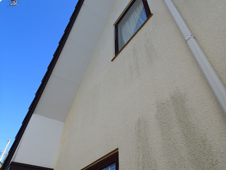 鎌ヶ谷市　屋根塗装　外壁塗装　ハイルーフマイルドフッソ　ワインレッド　エラストコート　B-252　　外壁塗装前