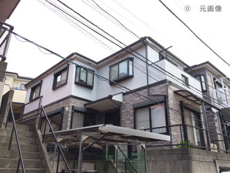 横浜市南区　屋根塗装　外壁塗装　カラーシミュレーション　元画像