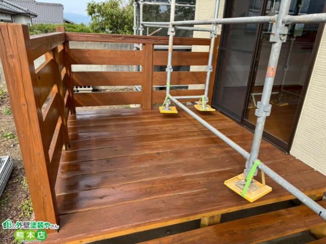 阿蘇郡南阿蘇村ウッドデッキ塗装後