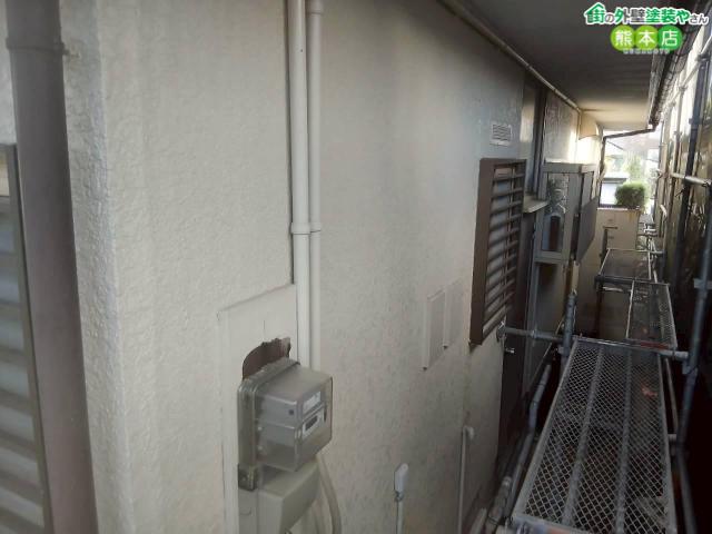 熊本市東区モルタル外壁塗装前