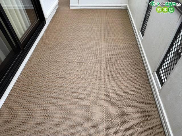 上天草市ベランダFRP防水2プライ工法施工前