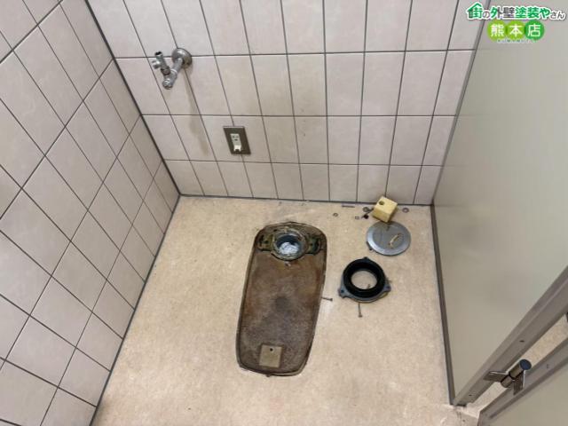 【熊本市東区】老朽化した既存便器・小便器の撤去作業をご紹介します！【エディオン熊本本店のトイレ工事①】