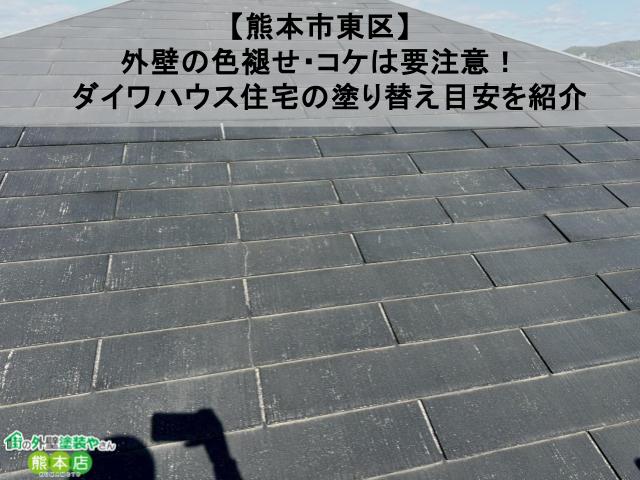 【熊本市東区】外壁の色褪せ・コケは要注意！ダイワハウス住宅の無料点検・調査｜塗り替え目安を紹介