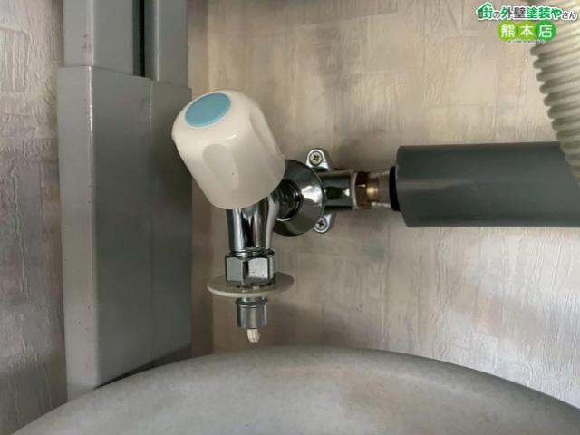 【熊本市東区】ポタポタ水漏れする洗濯用水栓を交換。塗装以外の暮らしのお困り事も解決します