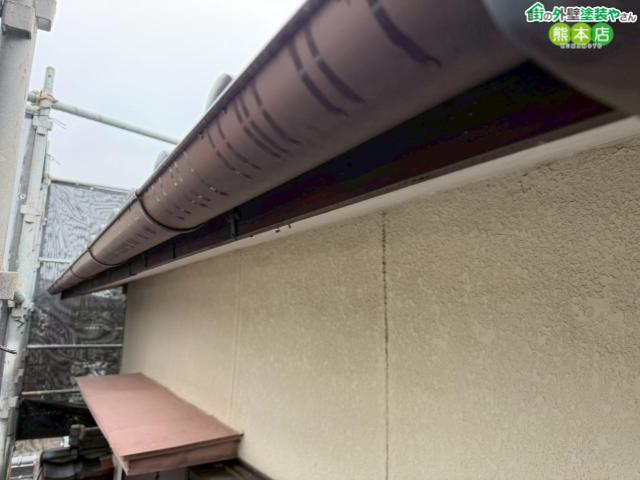 熊本市東区雨樋塗装前
