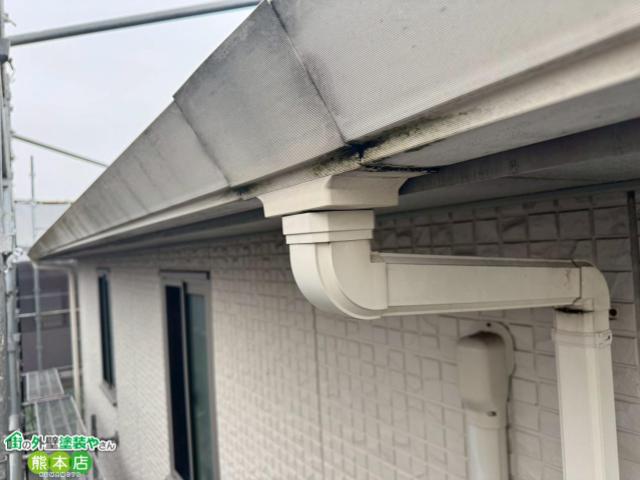 熊本市東区雨樋塗装前
