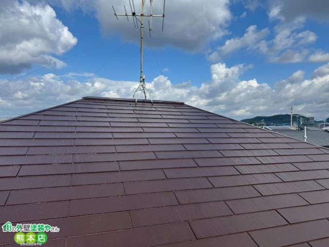熊本市東区スレート屋根塗装後