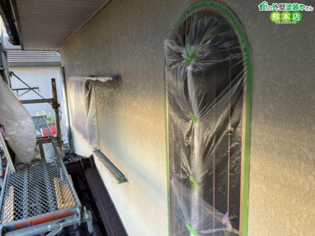 【熊本市東区現場レポート④】養生は縁の下の力持ち！塗らない場所を守ります