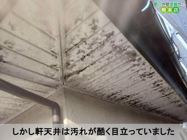 しかし軒天井は汚れが酷く目立っていました