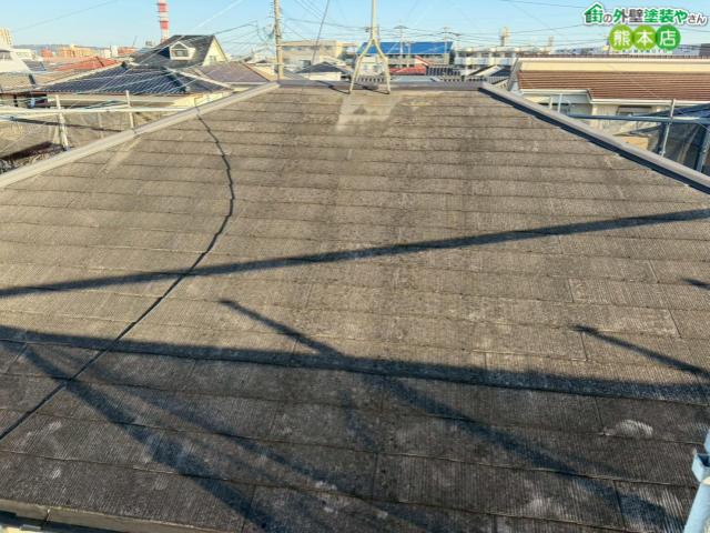 熊本市東区スレート屋根塗装前