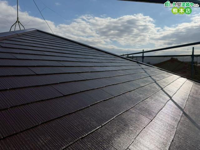 熊本市東区スレート屋根塗装後