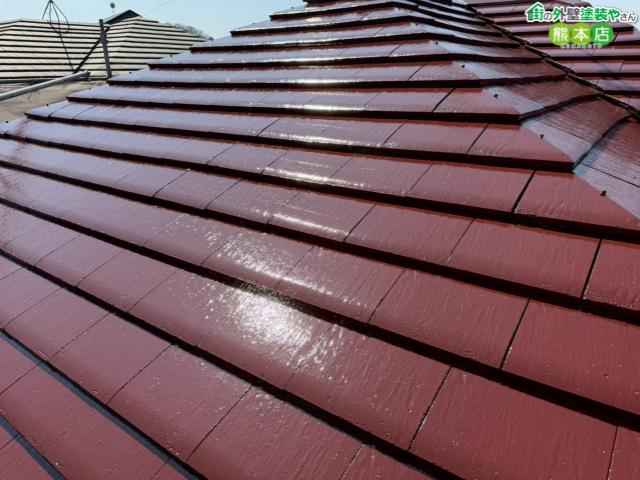 熊本市北区陶器瓦塗装後