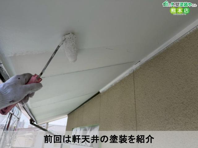 前回は軒天井の塗装を紹介