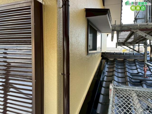 熊本市南区雨樋塗装後