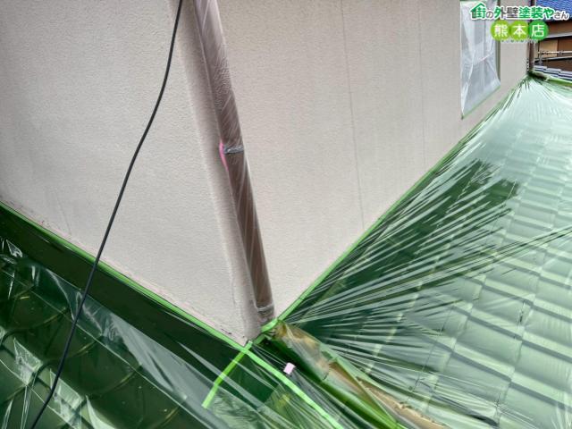 【熊本市南区】色褪せたモルタル外壁を高圧洗浄！塗装前の大掃除で汚れスッキリ