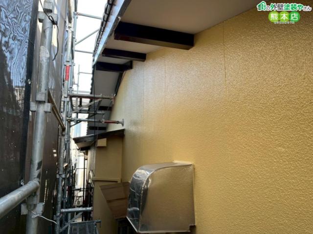 熊本市北区モルタル外壁塗装後