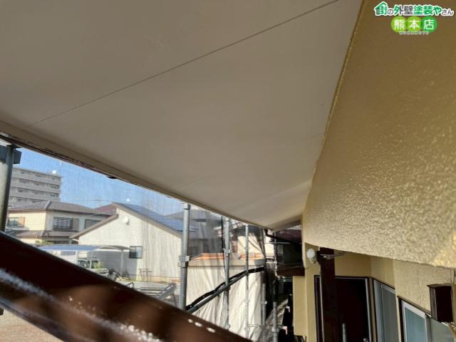 【熊本市南区】劣化が進んだ軒天井をきれいに塗装！E様邸の付帯部塗装レポート