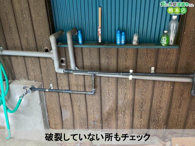 破裂していない所もチェック