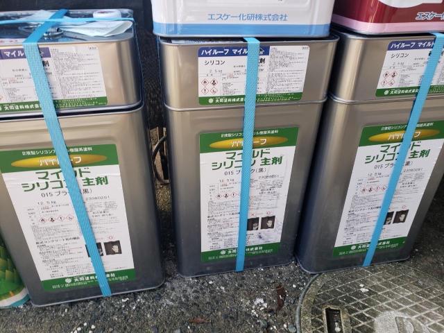 熊本市北区中古物件モニエル瓦屋根塗装使用塗料