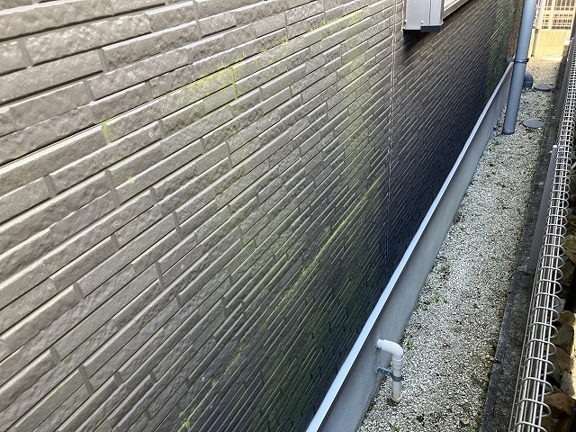 名古屋市緑区　築11年・外壁に苔発生 塗装と光触媒で対策