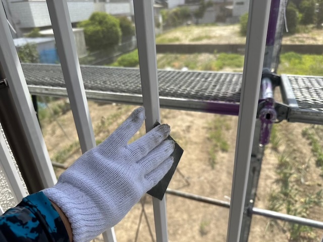 名古屋市昭和区にてベランダ手すり塗装・サビの放置は安全問題にも繋がります