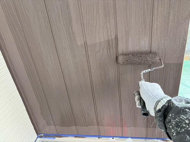 木目調意匠面の仕上げ塗装