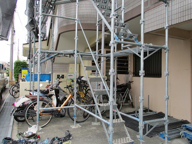 足場架設工事 昇降階段