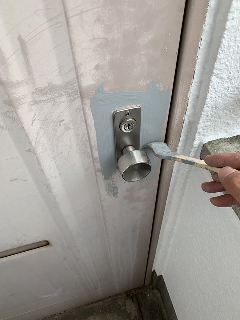 鉄部 錆止め 刷毛塗り