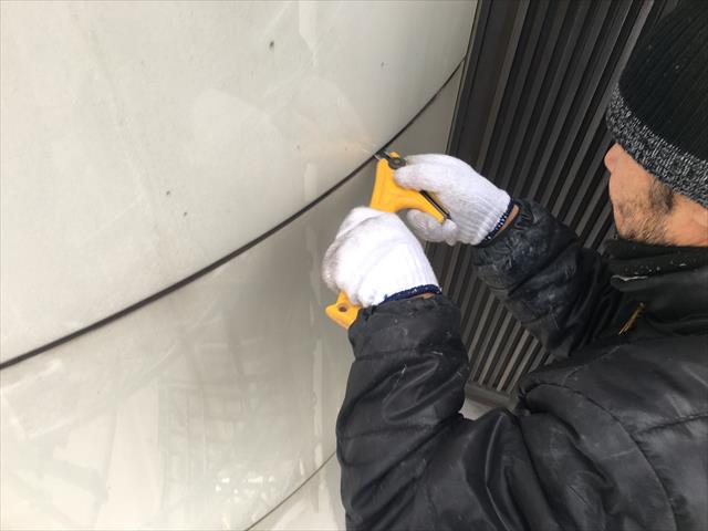 シーリング打ち替え工事 撤去作業
