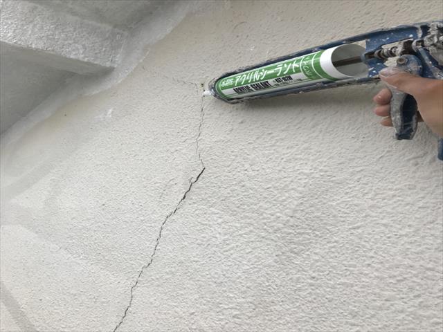 外壁クラック コーキング補修