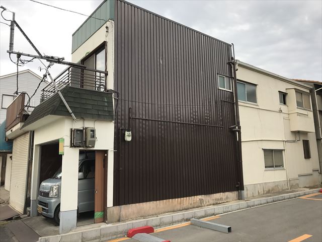 大阪市西淀川区で外壁の鉄部塗装をしました。