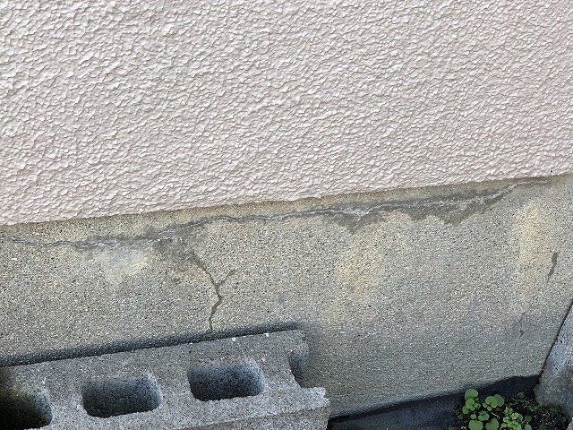 基礎部分 クラック