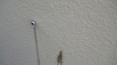 外壁表面にてパールハンマーテストを行ないました