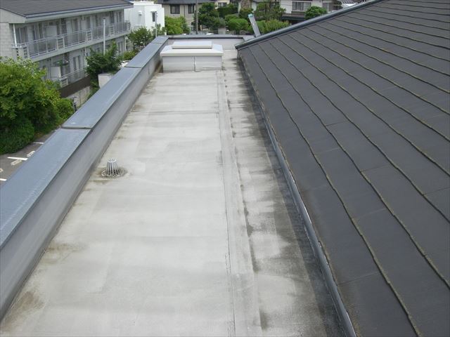 さいたま市　屋根平場塗装前