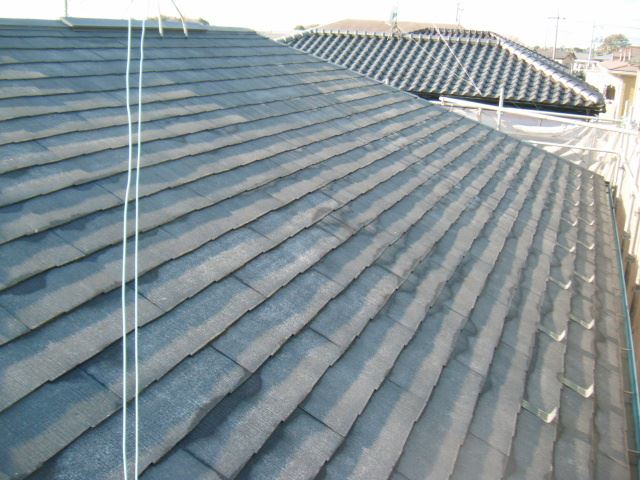 高圧洗浄後屋根全体