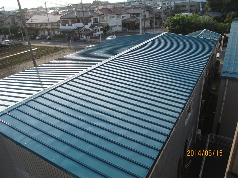 倉庫屋根塗装完成