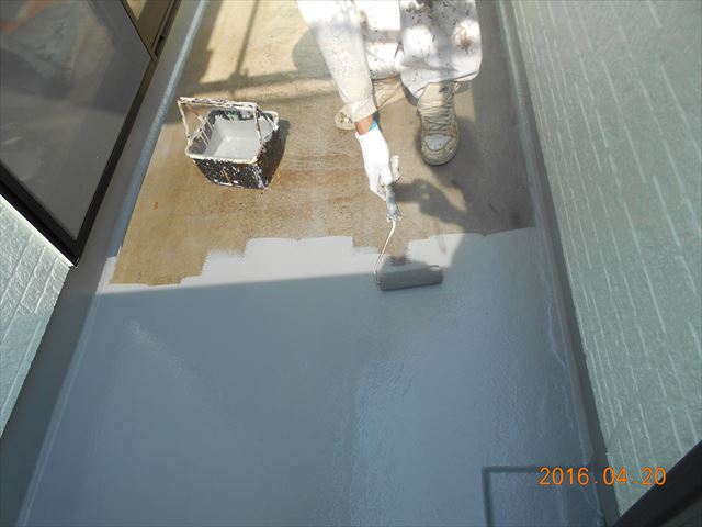 上尾市防水トップコート工事3