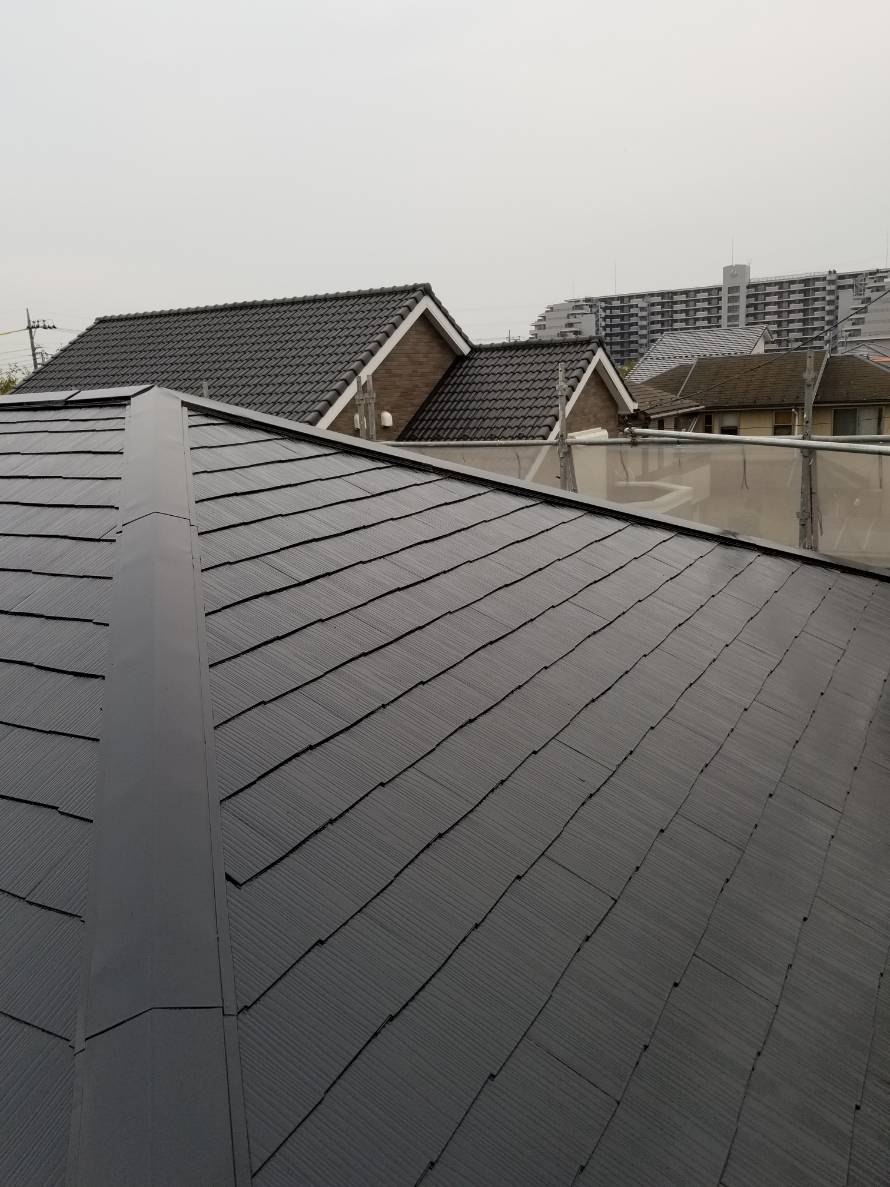 白岡屋根中塗り完了2
