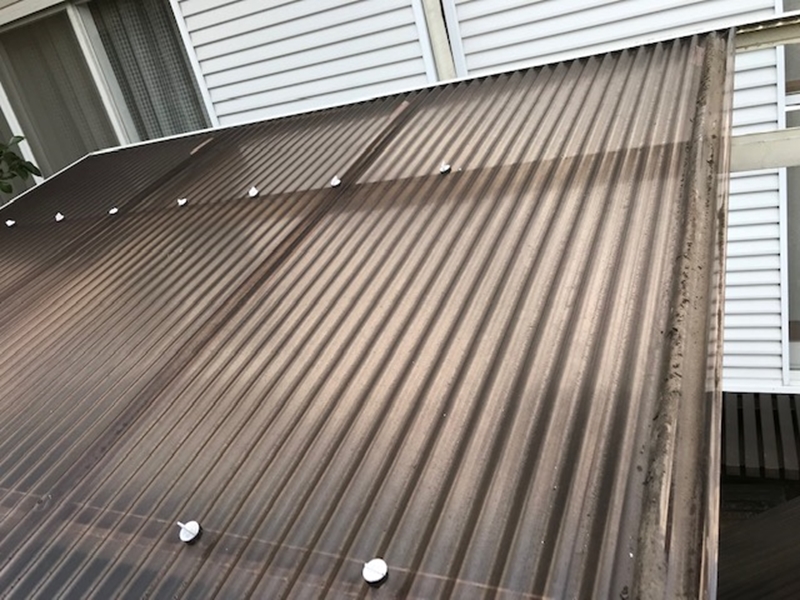 カーポート屋根波板外し