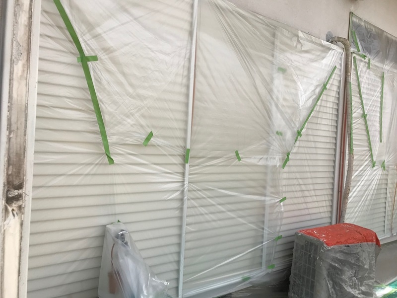 1階雨戸用養生