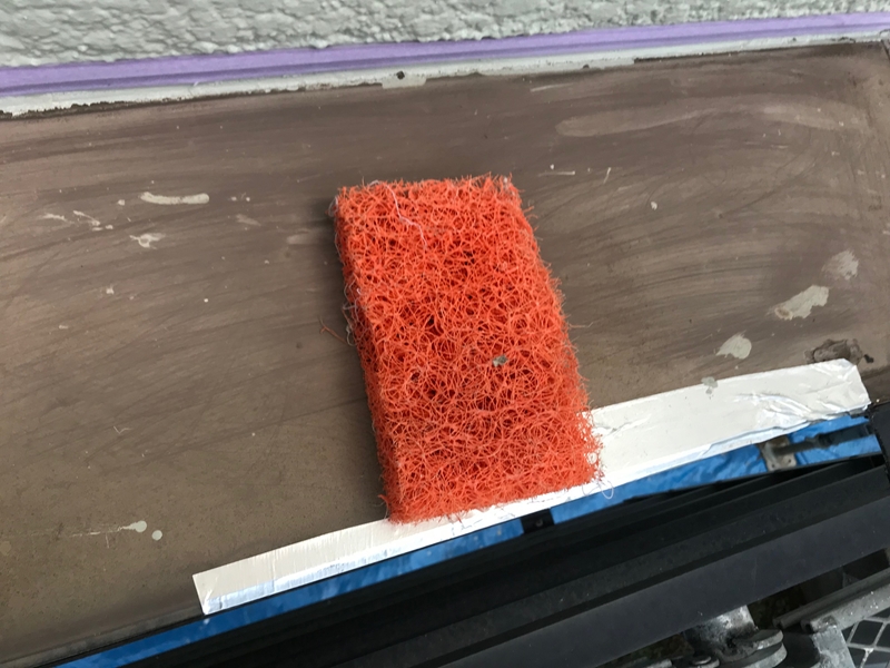 庇塗装前の目粗し