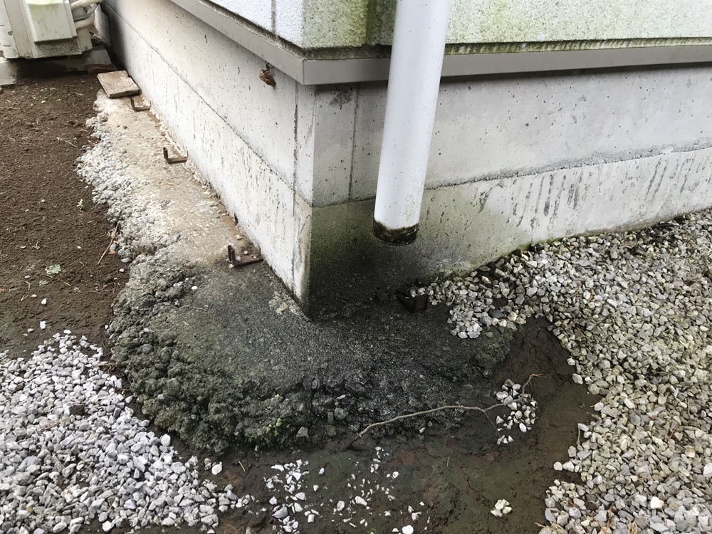 雨水の処理の不具合