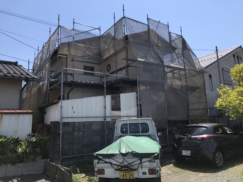 仮設足場設置