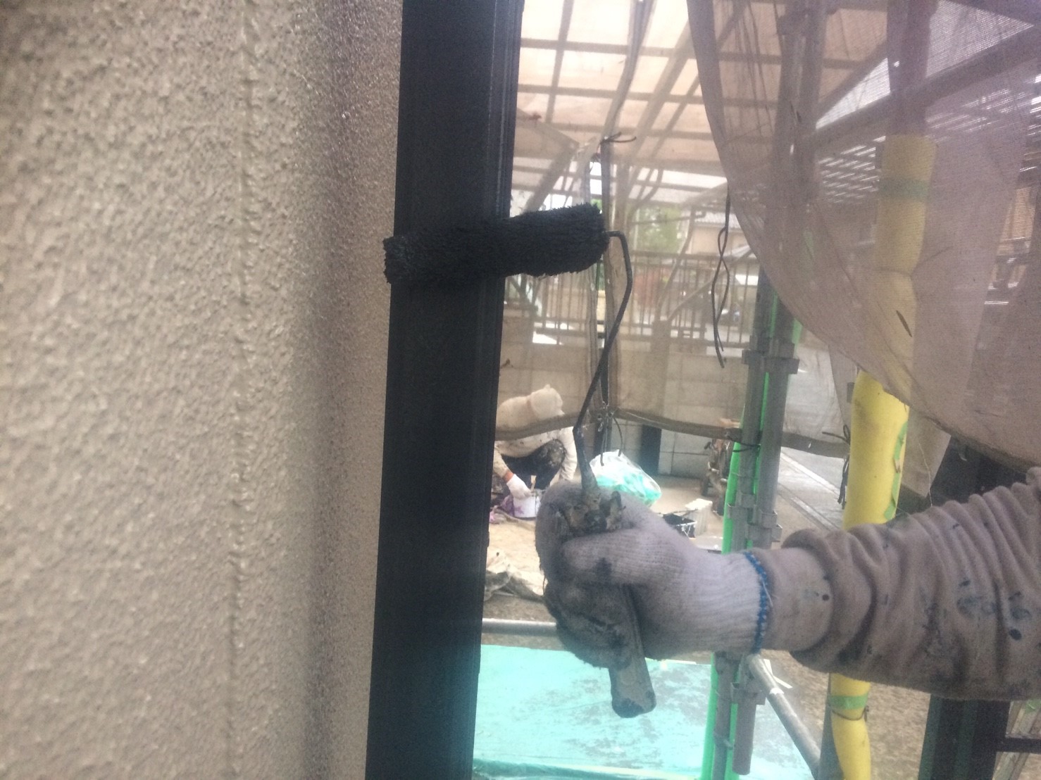 さいたま市北区ファインSiで竪どい塗装