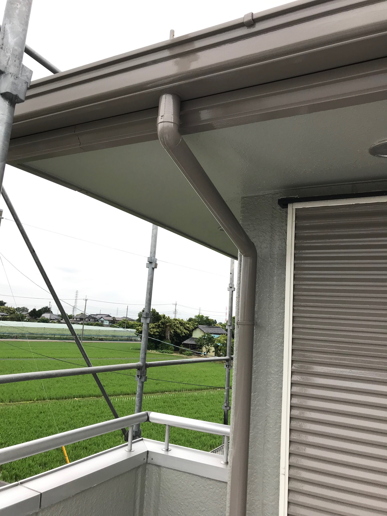 宮代町西側北寄りタテ樋塗装完了