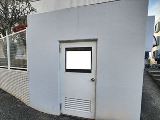 マンションのゴミ収集所外壁塗装工事の施工事例|板橋区高島平の施工実績