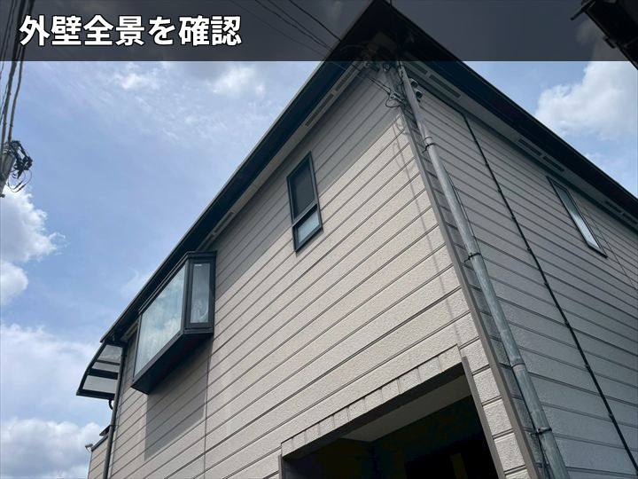 外壁全景の調査状況