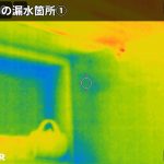 調布市深大寺で雨漏り調査、キッチン2箇所と玄関上の漏水・棟板金シーリング劣化を確認