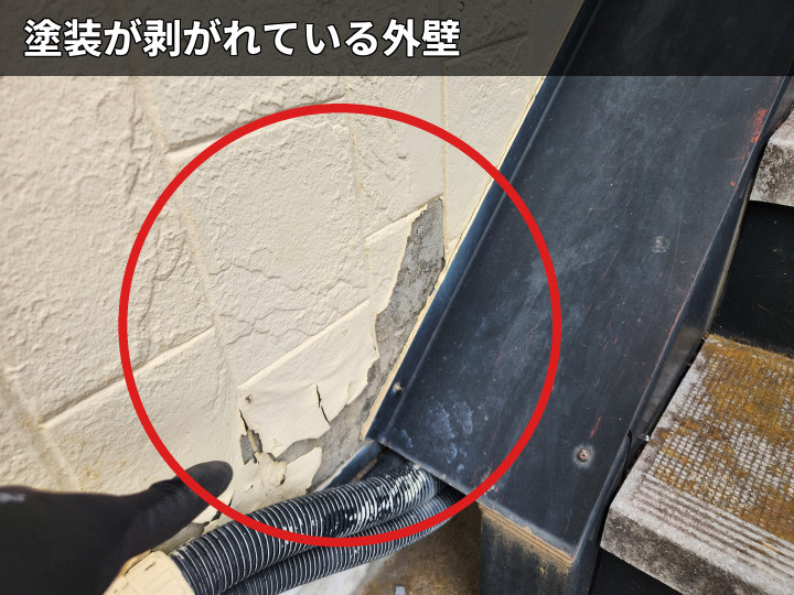 江戸川区一之江で確認したサイディング外壁のチョーキングと塗装剥がれに外壁塗装が必要な現地調査