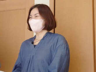 インタビュー中のお客様